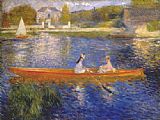 Banks Canvas Paintings - Banks of the Seine at Asnieres I